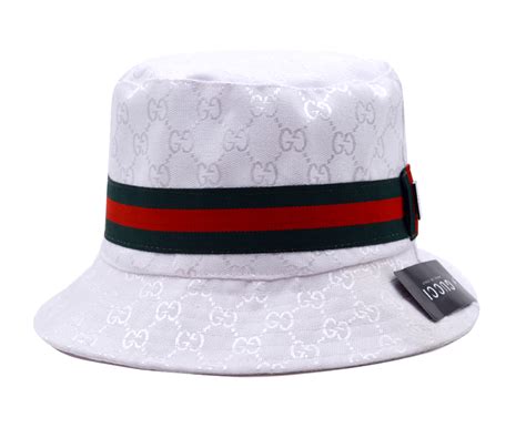 gucci hat white|gucci bucket hat price.